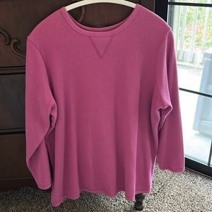 Woman Within long sleeve waffle shirt. Size 1X.